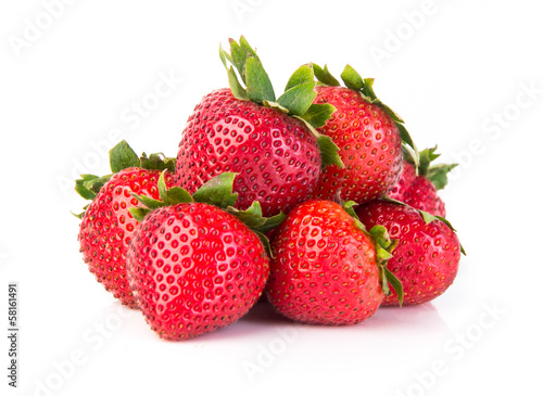 Fresh strawberries on background