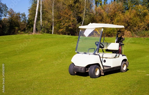 Golf-cart car on golf course