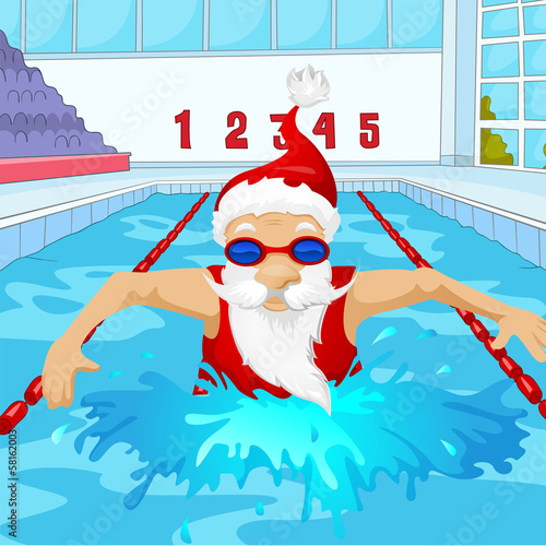 Cartoon Character Santa Claus. Vector EPS 10.