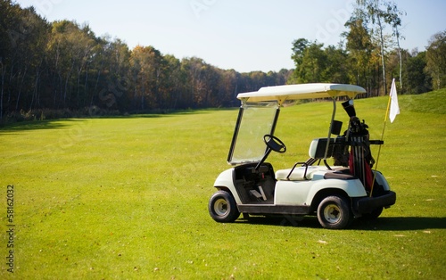 Golf-cart car on golf course