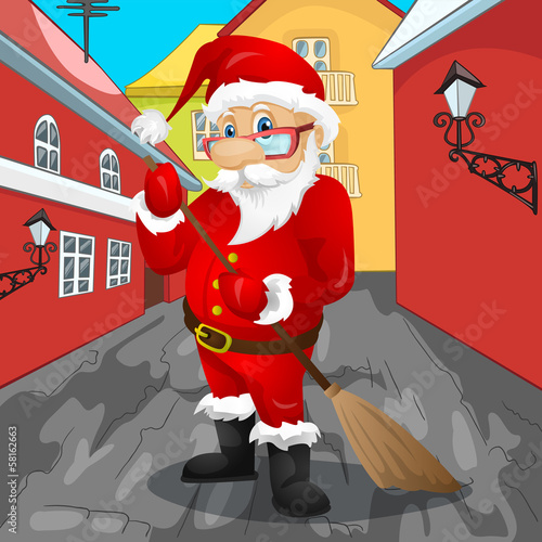 Cartoon Character Santa Claus. Vector EPS 10.