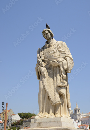 Statue of Saint Vincent in Lisbon  Portugal