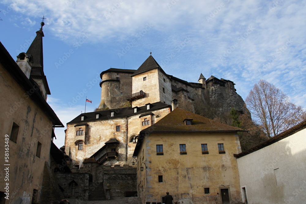 Courtyard on Orava castle, Slovakia