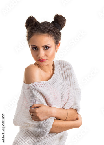 Young curly girl photo