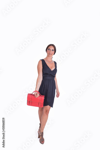 Woman with red bag