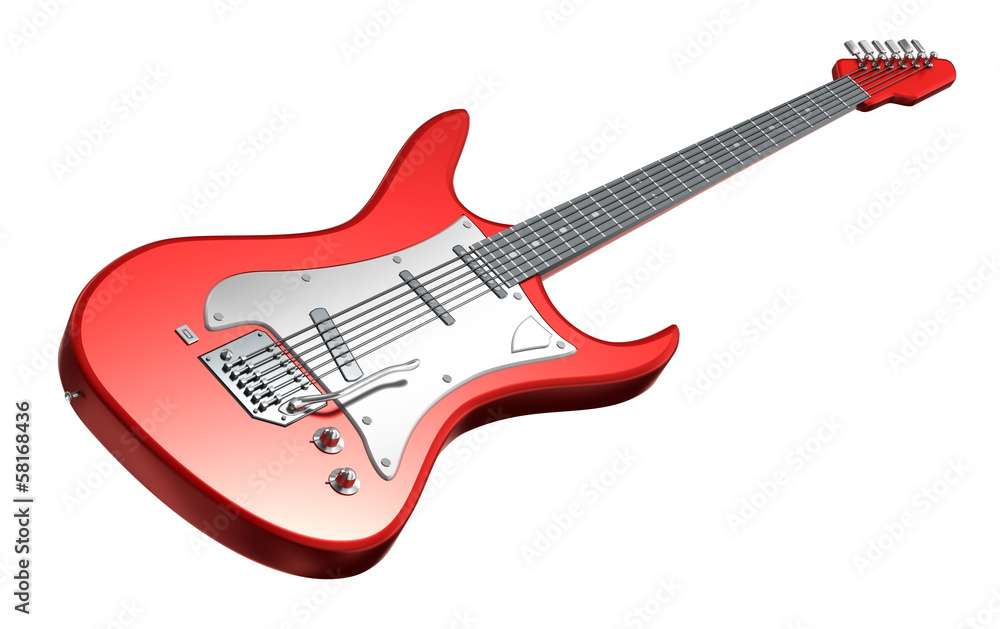 Fototapeta premium Electric Guitar . 3D image. My own design