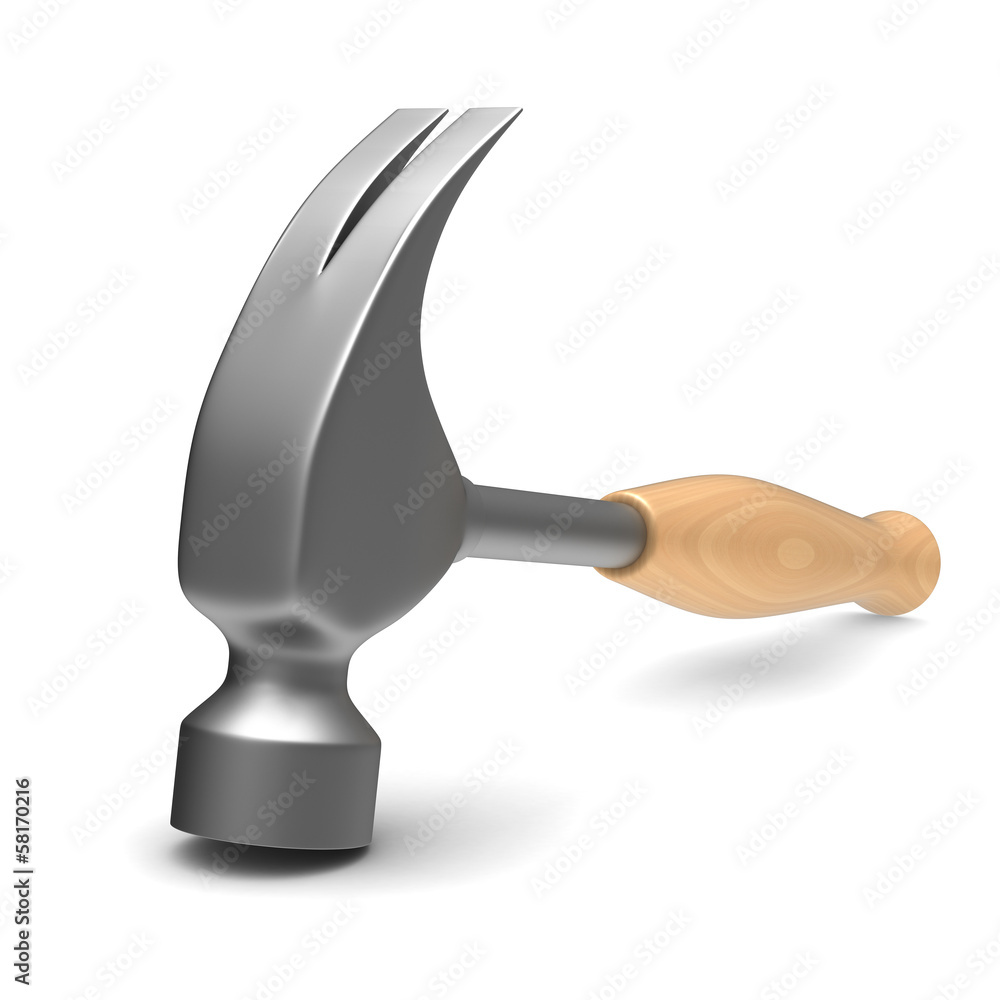 Hammer on white background. Isolated 3D image Hammer on white background. Isolated 3D image