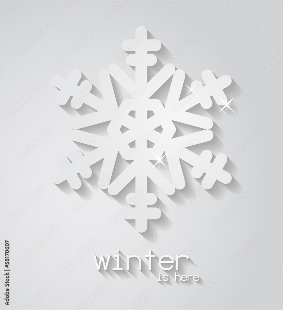 White vector snowflake White vector snowflake