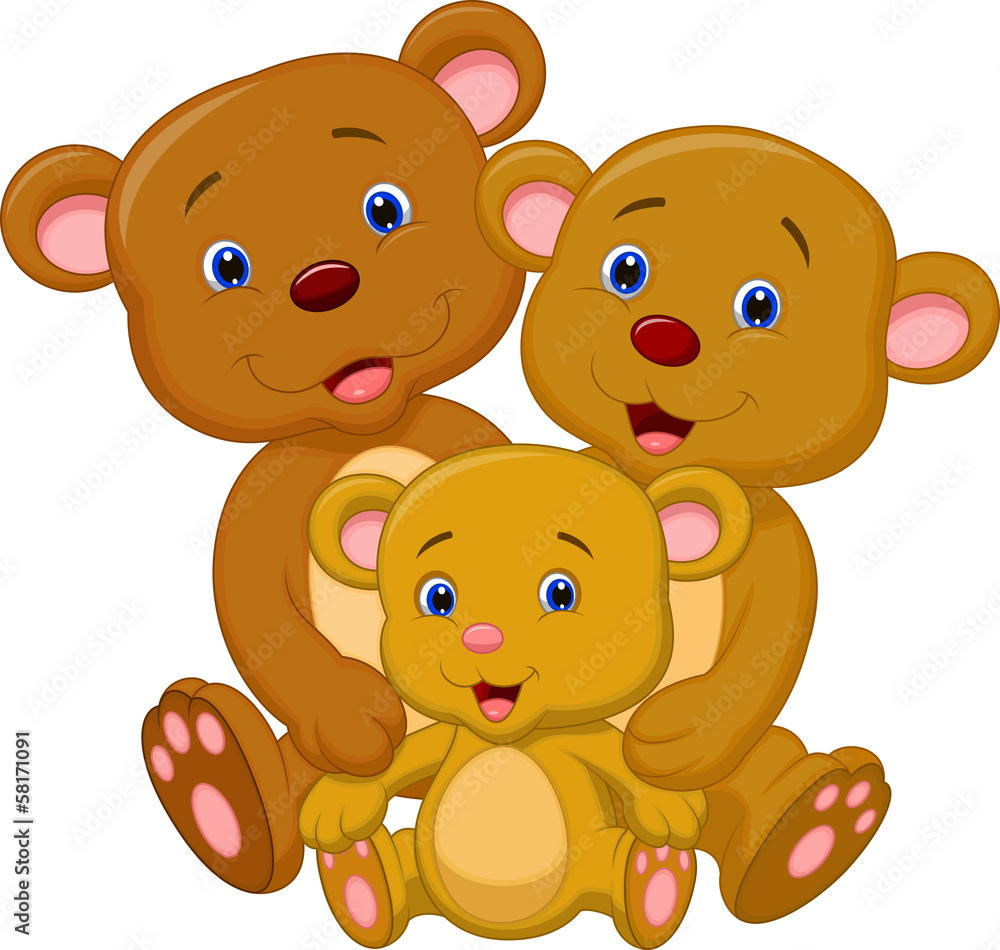 Bear family cartoon Bear family cartoon