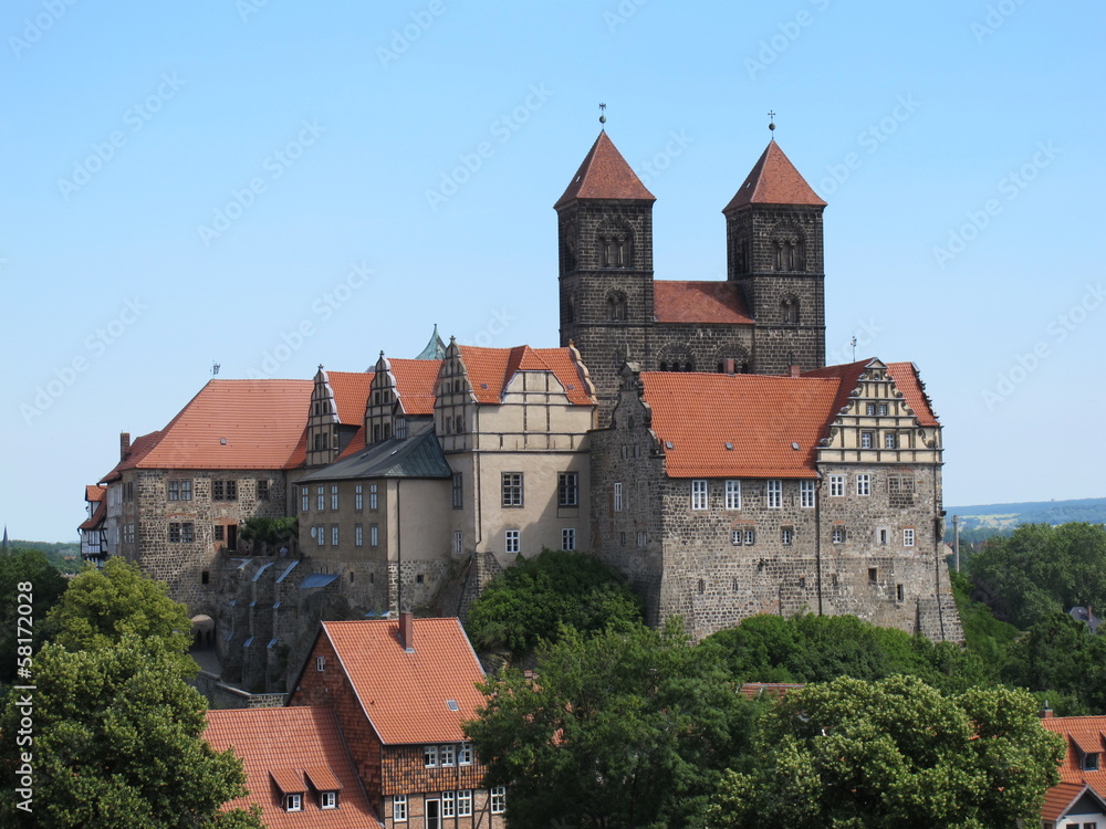Blick auf das Quedlinburger Schloss(Harz)