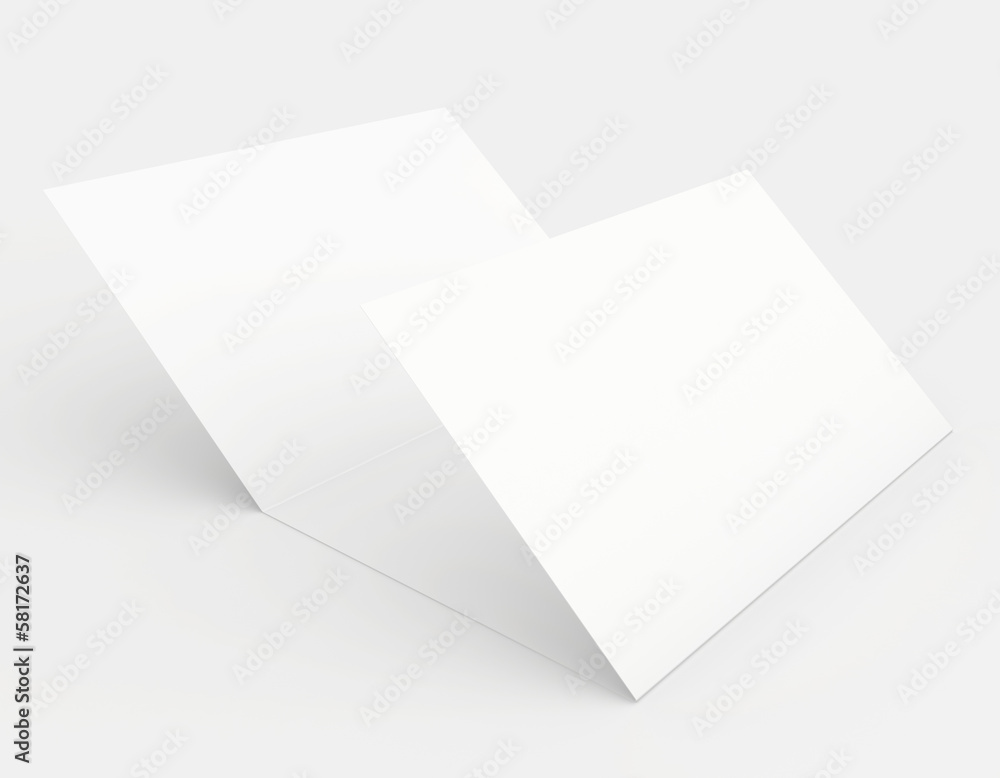 Blank sheet of paper on the a white background Blank sheet of paper on the a white background