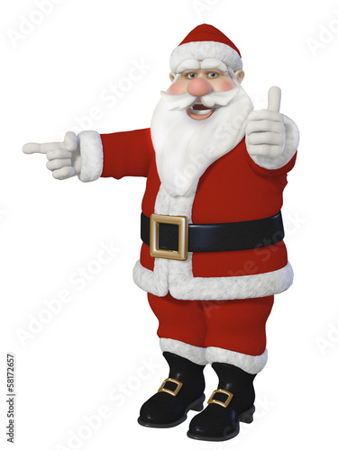 Santa Claus 3d sitting