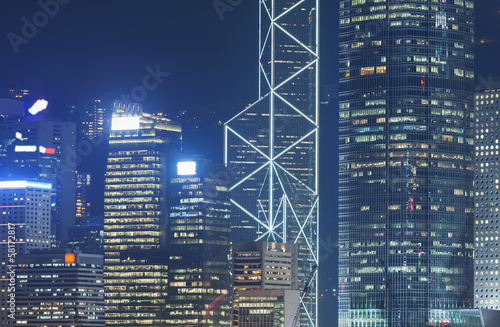 Photography Hong Kong City at Night
