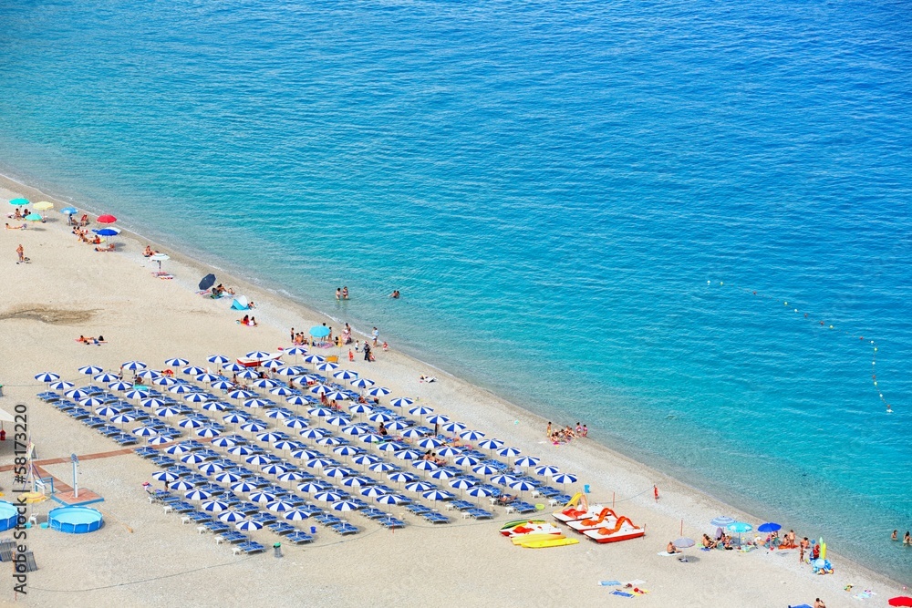 Beautiful beach in Scilla, southern Italy, Calabria region