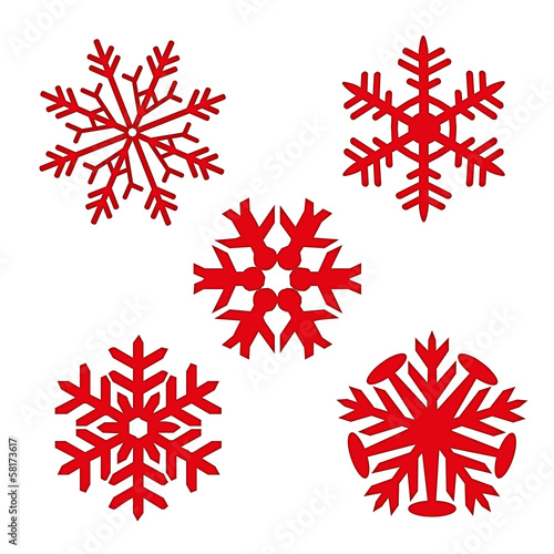 Set Eiskristall Schneeflocke Weihnachten Winter