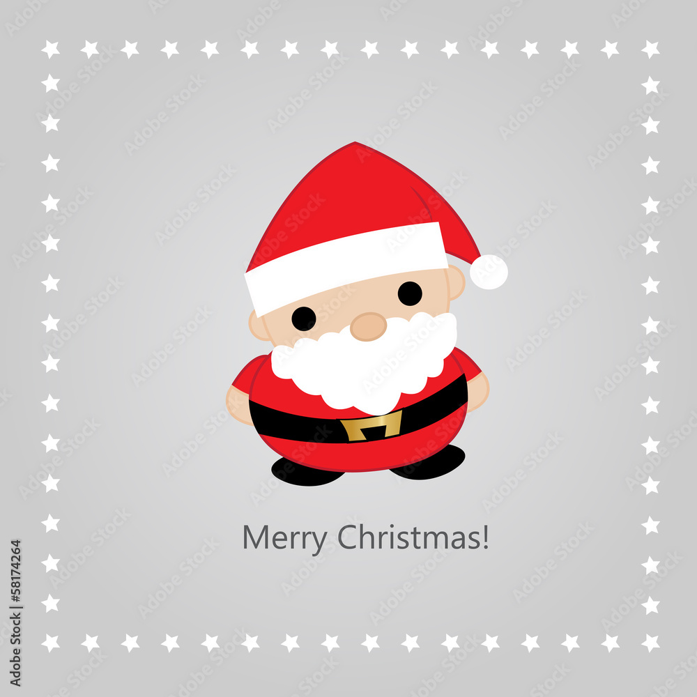 Christmas greeting card with a Santa Christmas greeting card with a Santa