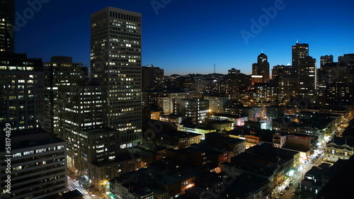 San Francisco Chinatown Dusk Time Lapse