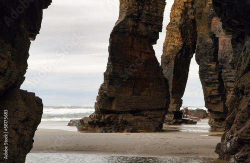 Beach of the Cathedrals in Ribadeo, Spain