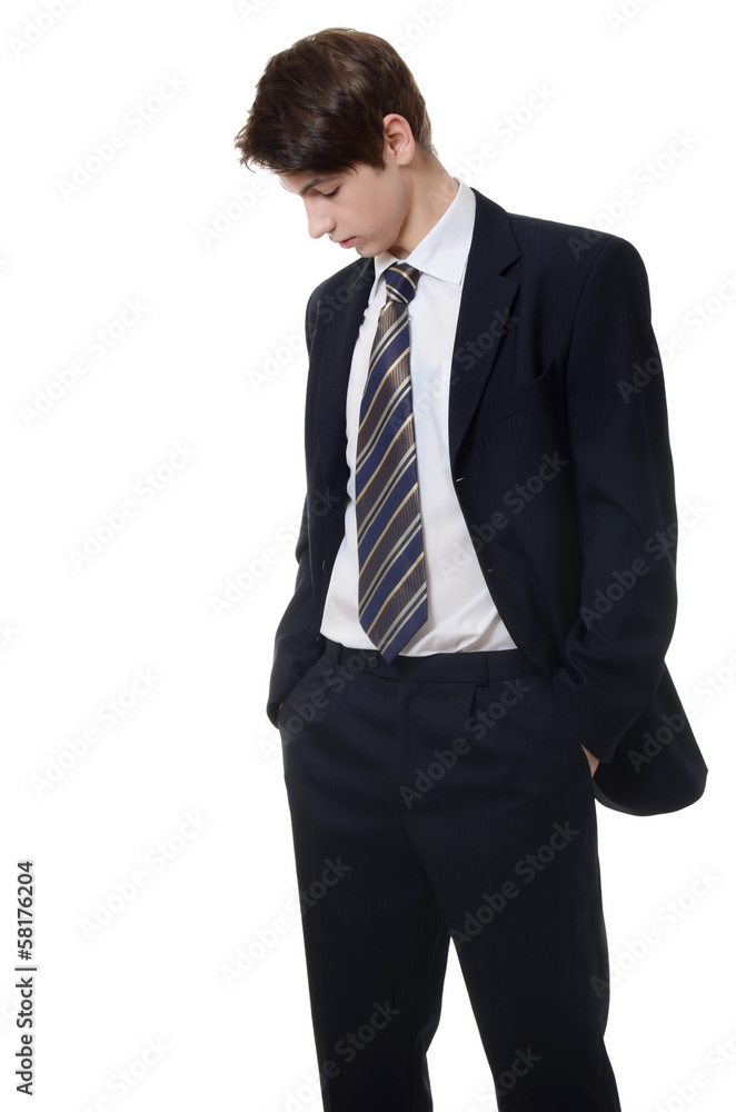 The businessman in a business suit on white background The businessman in a business suit on white background