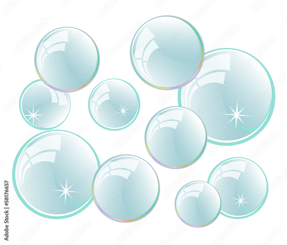 Abstract soap bubbles background design vector Abstract soap bubbles background design vector