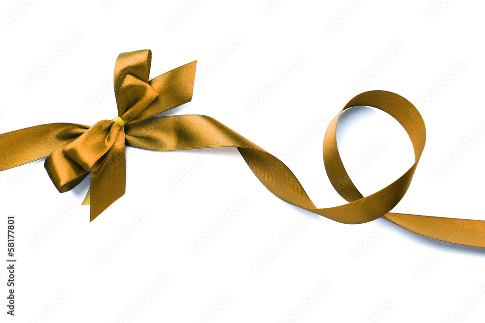Color gift satin ribbon bow, isolated on white Color gift satin ribbon bow, isolated on white