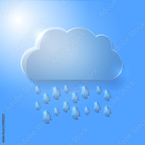 Illustration of glass cloud