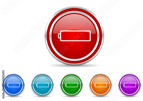 battery icon vector set