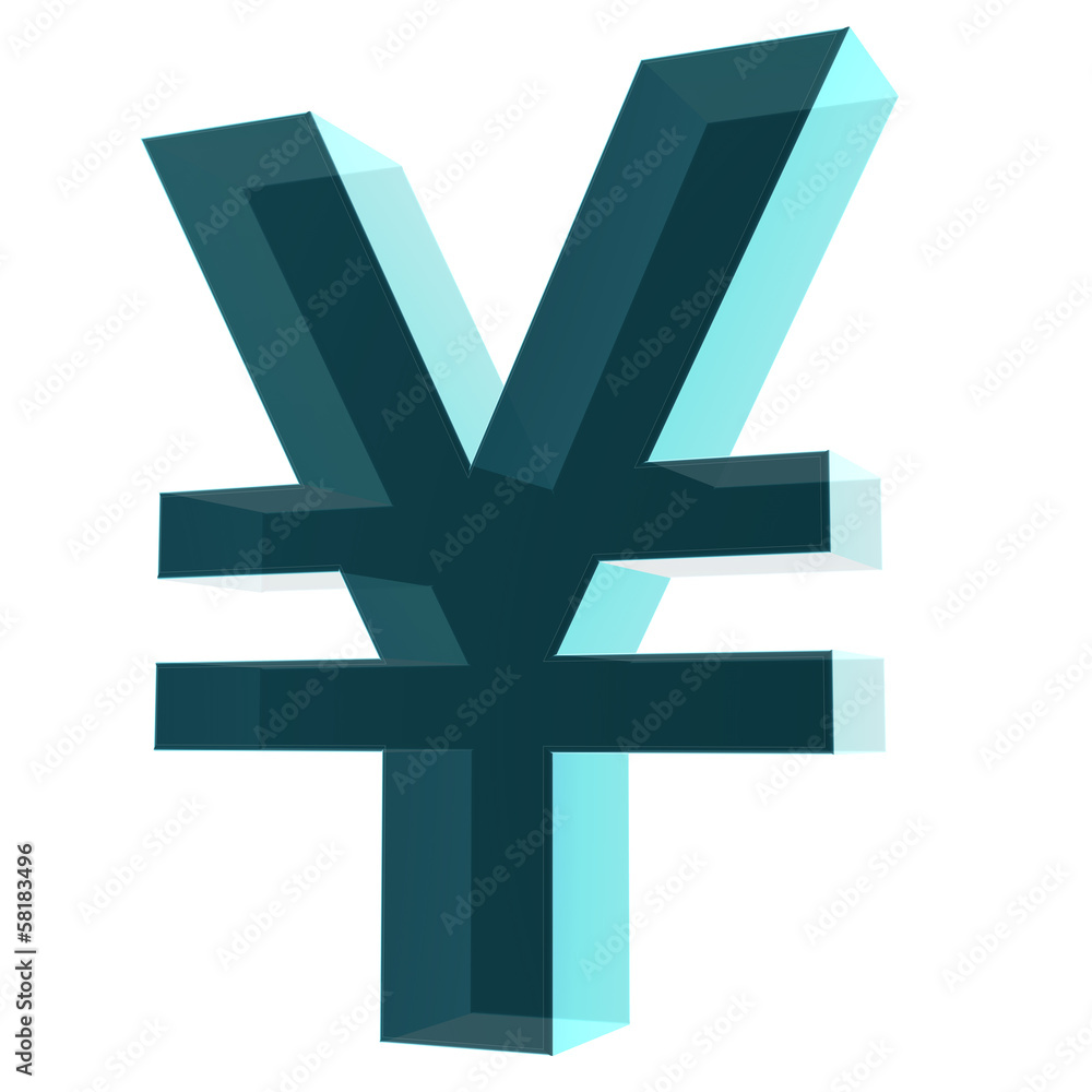 Obraz premium 3d sign collection - yen