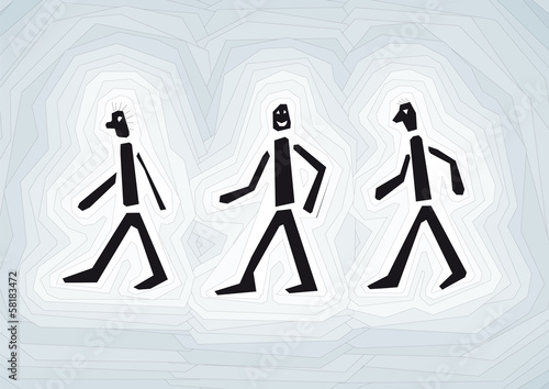 persone che camminano