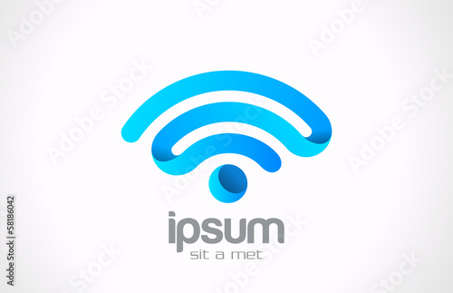 Logo Wireless communication vector Creative design