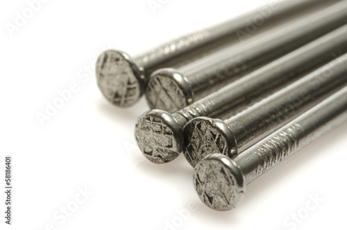 nail on the white background