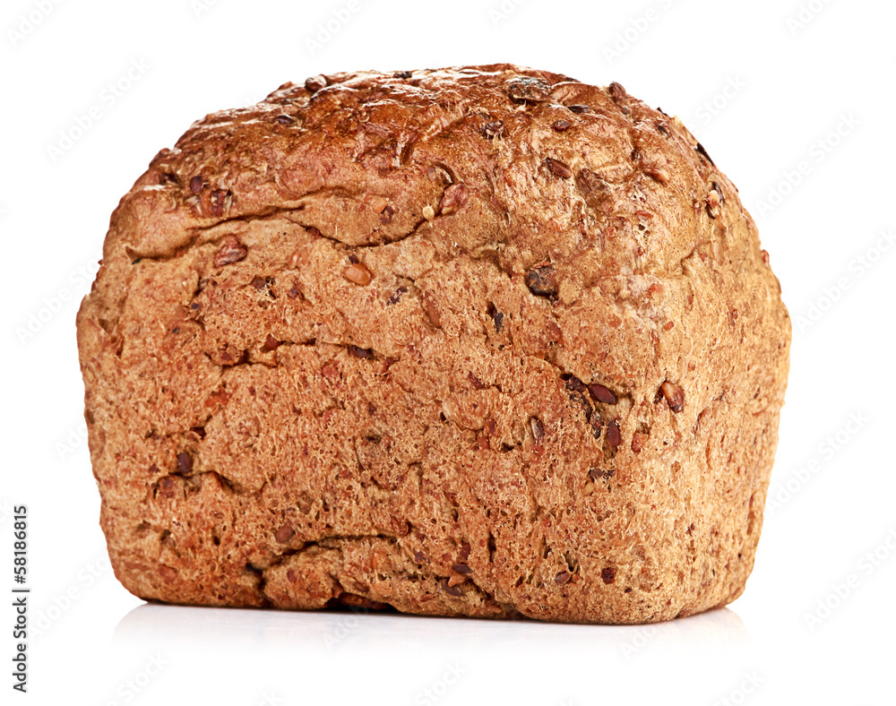 whole grain bread isolated on white background whole grain bread isolated on white background