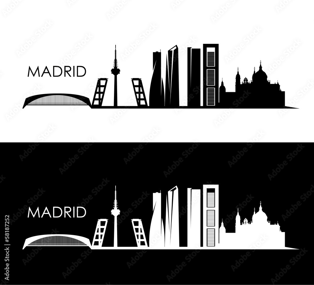 Naklejka premium Panoramę Madrytu