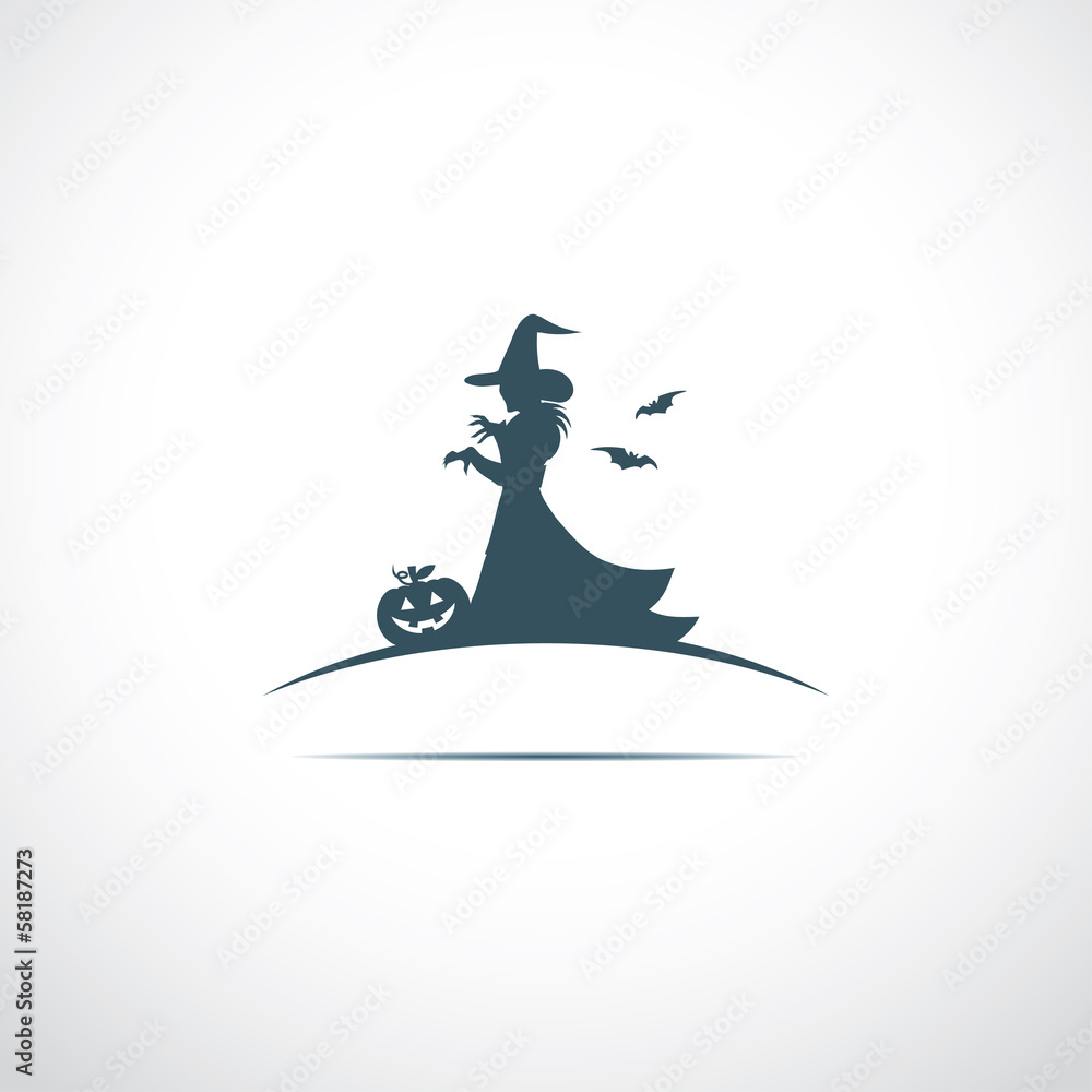Halloween witch symbol