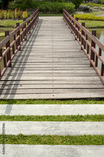 Footbridge in a garden