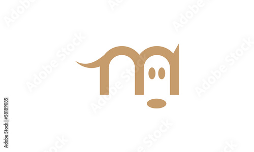 Logo petit chien beige
