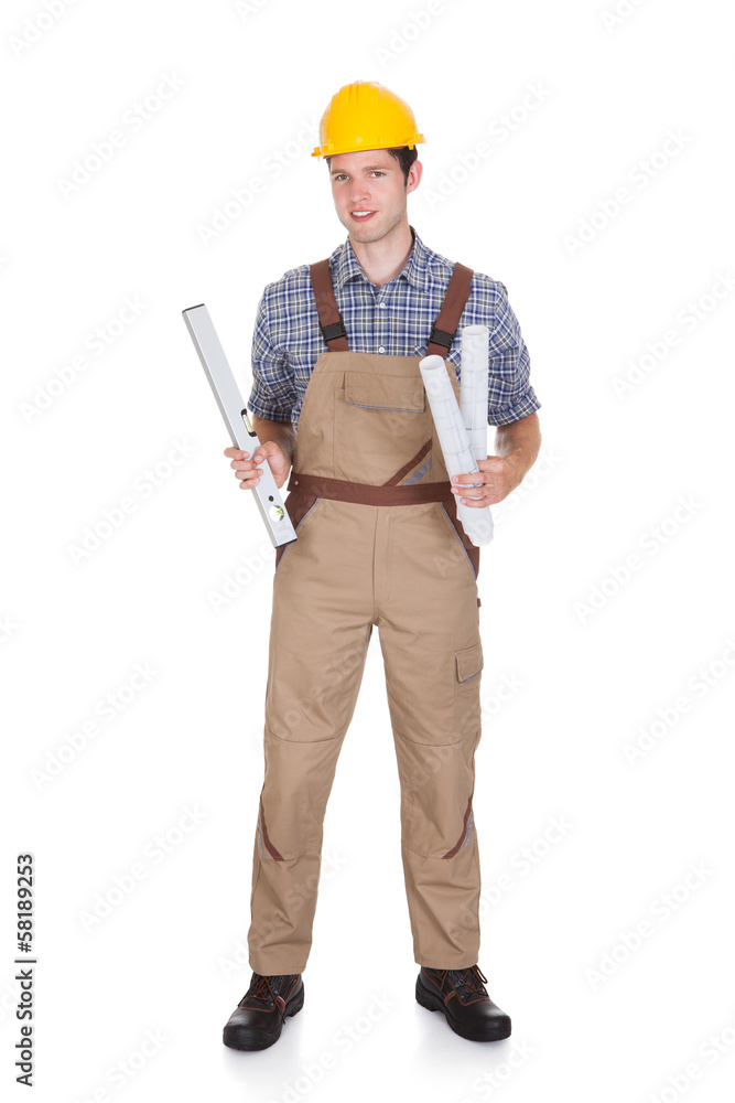 Architect Holding Blueprints Architect Holding Blueprints