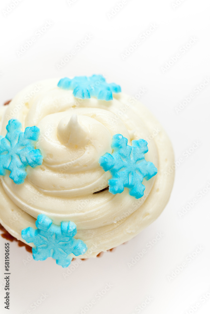 Cupcake with snowflake Cupcake with snowflake