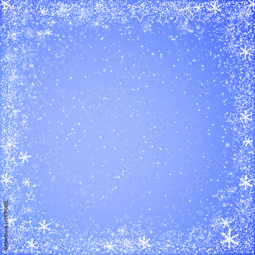 light blue gentle christmas frame