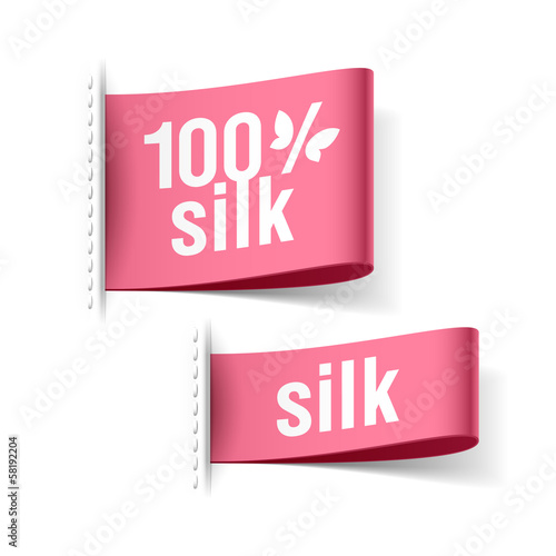 100% silk product clothing labels