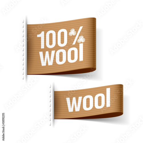100% wool product clothing labels
