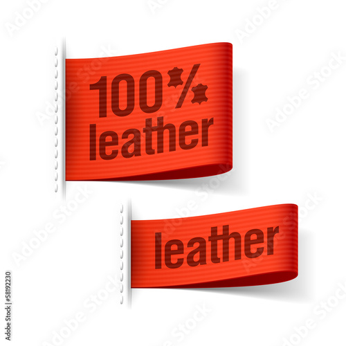 100% leather product clothing labels