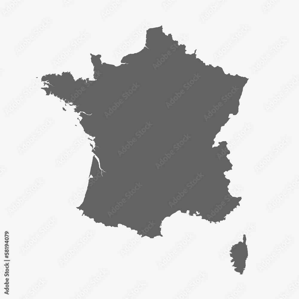 Detailed map of france