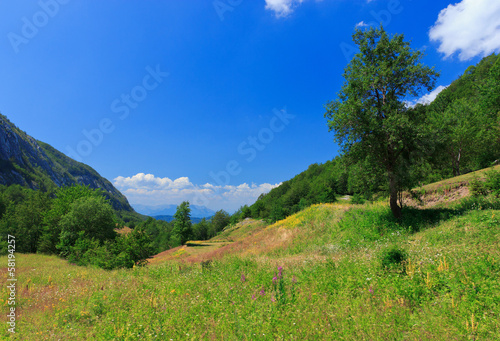 View of countriside in Komovi mountains