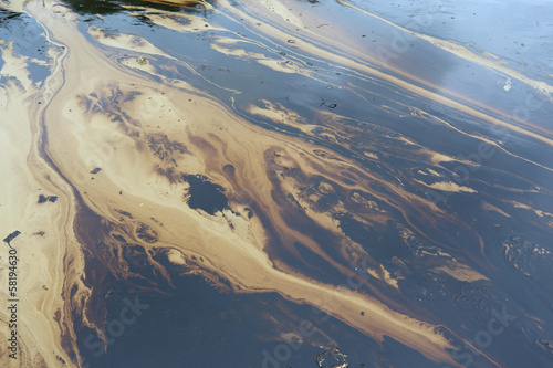 Gulf oil spill is shown on a beach