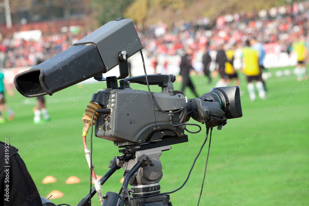 TV Camera on the football (soccer) mach