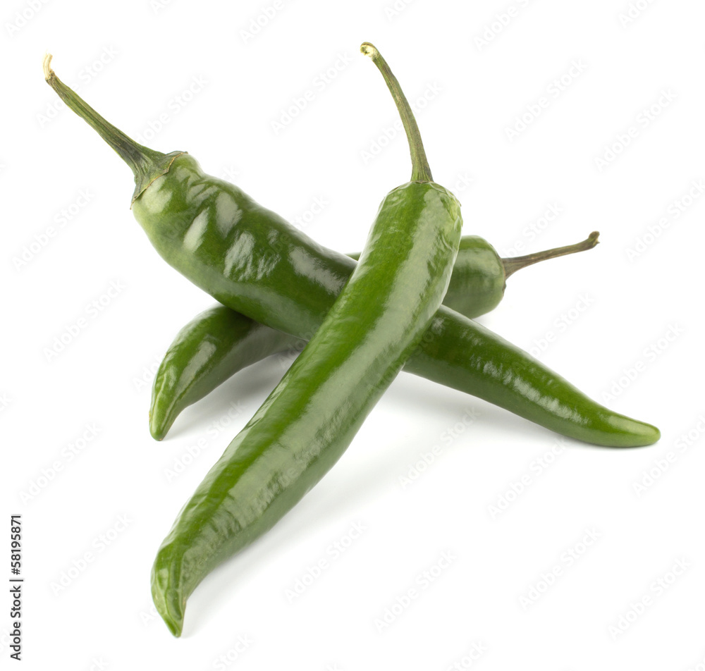 Hot chili peppers isolated on white background Hot chili peppers isolated on white background