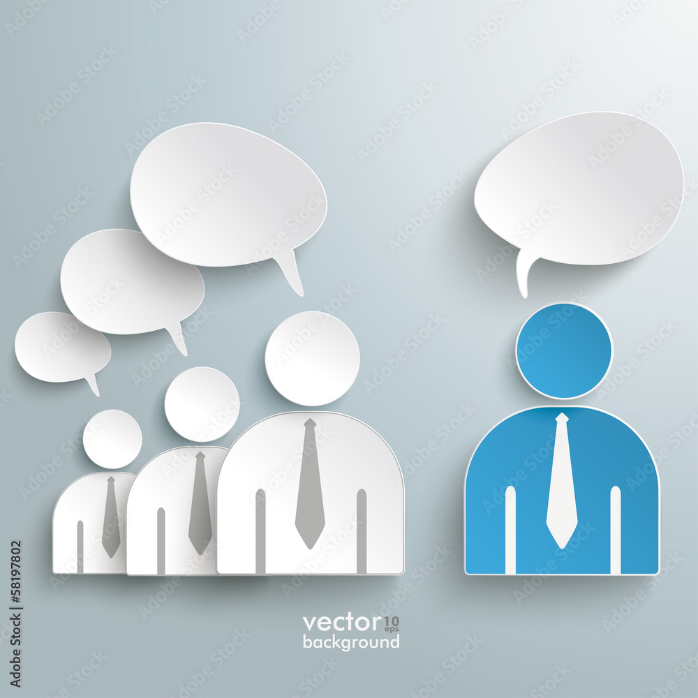 Business Humans Communication Speech Bubbles Business Humans Communication Speech Bubbles