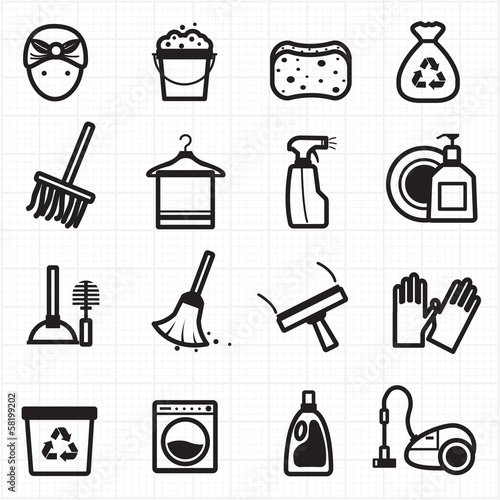 Cleaning black icons