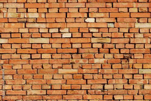 Old wall of red brick